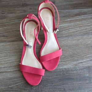 NWOT Schutz Red Shoes - Cork Heel